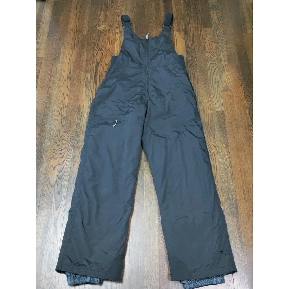 White Sierra Women's M Black Insulated Snow Bib Overalls Ski Pants Sledding EUC